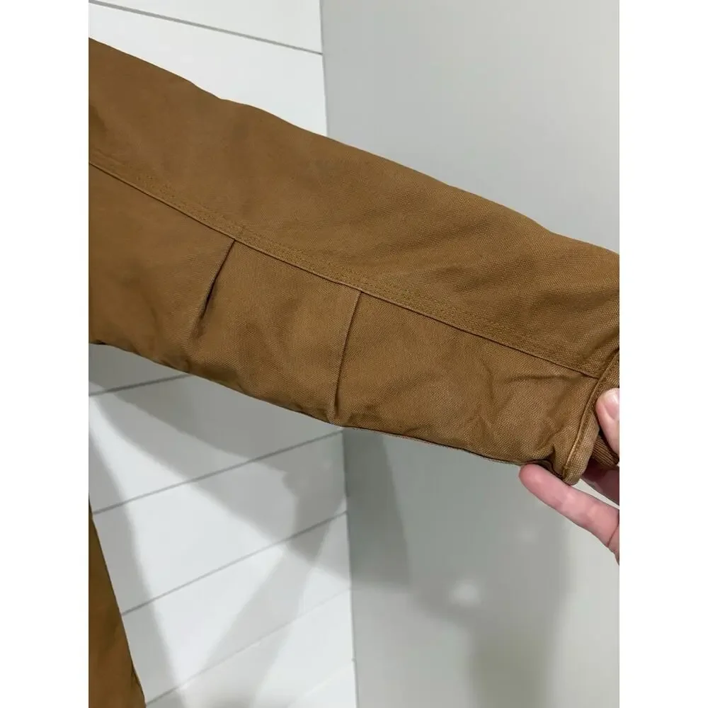 Carhartt | Boy's Coat Jacket Canvas Insulated Lined Brown- Size Medium 10 12